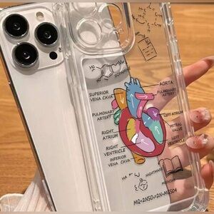 Clear Phone Case with Heart Design